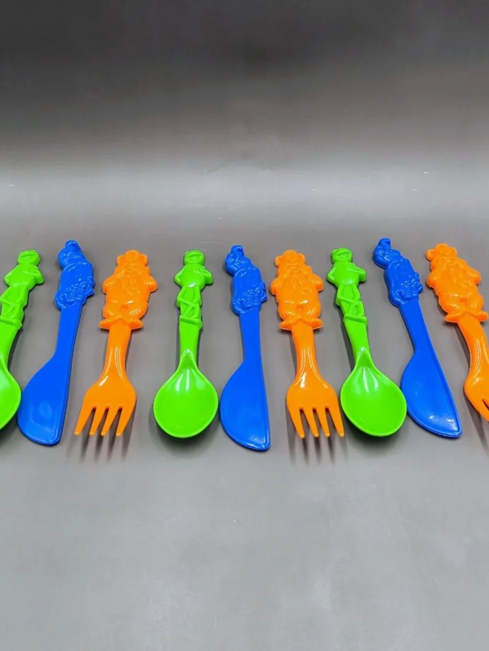 Muppets Plastic Picnic Cutlery Set of 3 Gonzo Knife Fozzie Fork Kermit Spoon